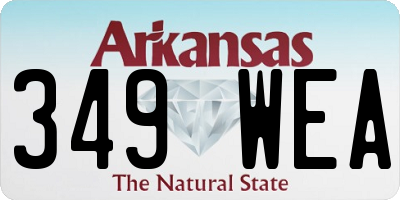 AR license plate 349WEA