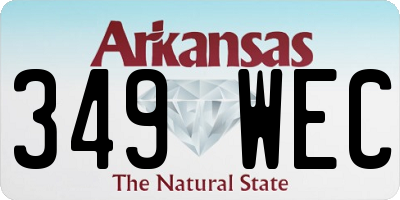 AR license plate 349WEC