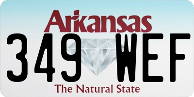AR license plate 349WEF