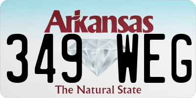 AR license plate 349WEG