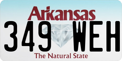 AR license plate 349WEH