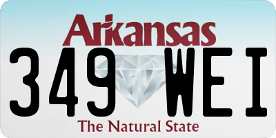 AR license plate 349WEI