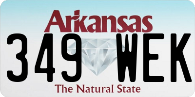 AR license plate 349WEK