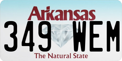 AR license plate 349WEM
