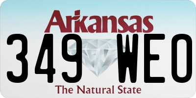AR license plate 349WEO