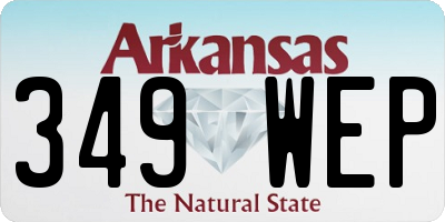 AR license plate 349WEP