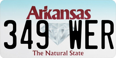 AR license plate 349WER