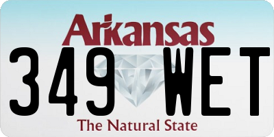 AR license plate 349WET
