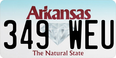 AR license plate 349WEU