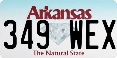 AR license plate 349WEX