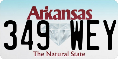 AR license plate 349WEY