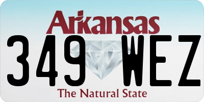 AR license plate 349WEZ