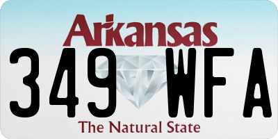 AR license plate 349WFA