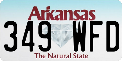AR license plate 349WFD