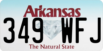 AR license plate 349WFJ