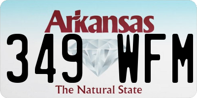 AR license plate 349WFM
