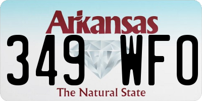 AR license plate 349WFO