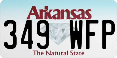 AR license plate 349WFP