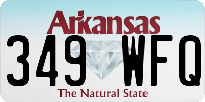 AR license plate 349WFQ