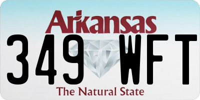 AR license plate 349WFT