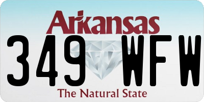 AR license plate 349WFW