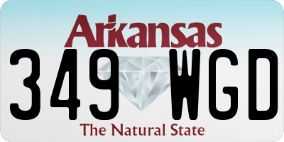 AR license plate 349WGD