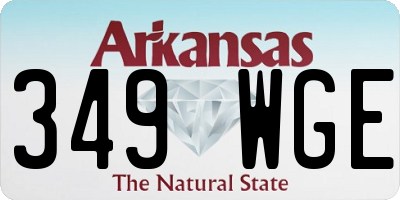 AR license plate 349WGE