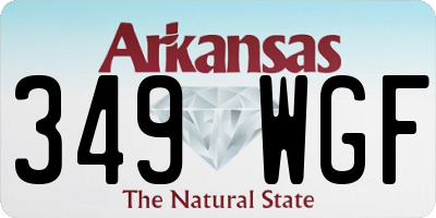 AR license plate 349WGF