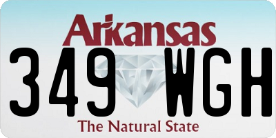 AR license plate 349WGH