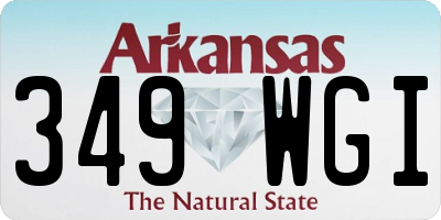 AR license plate 349WGI