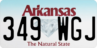 AR license plate 349WGJ