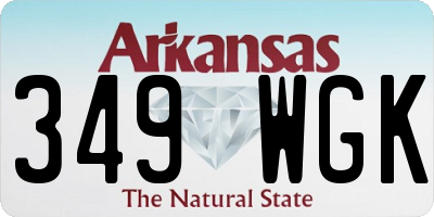AR license plate 349WGK