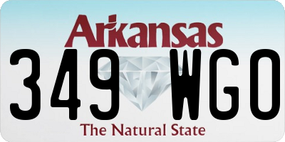 AR license plate 349WGO