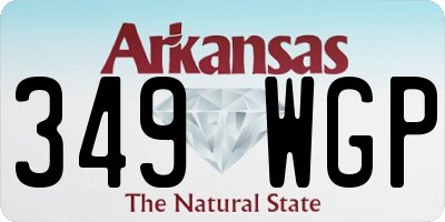 AR license plate 349WGP