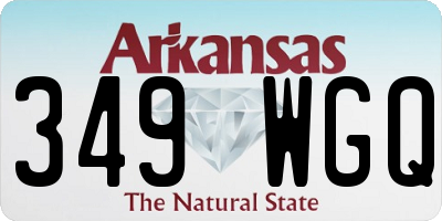 AR license plate 349WGQ