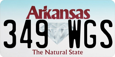 AR license plate 349WGS