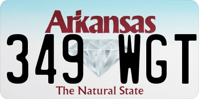 AR license plate 349WGT