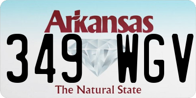 AR license plate 349WGV