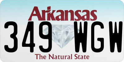 AR license plate 349WGW