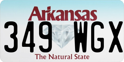 AR license plate 349WGX