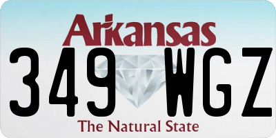 AR license plate 349WGZ