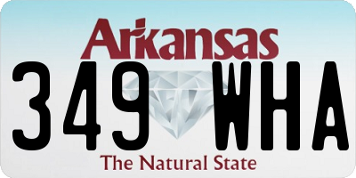 AR license plate 349WHA