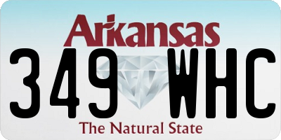 AR license plate 349WHC