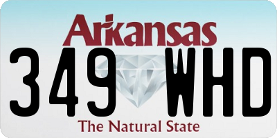 AR license plate 349WHD