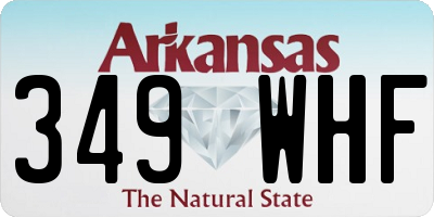AR license plate 349WHF