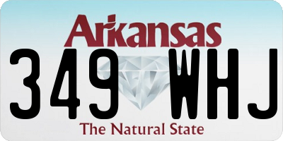 AR license plate 349WHJ