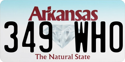 AR license plate 349WHO