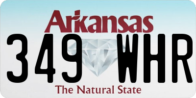 AR license plate 349WHR