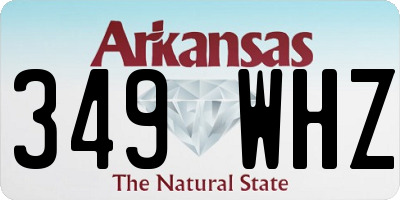 AR license plate 349WHZ