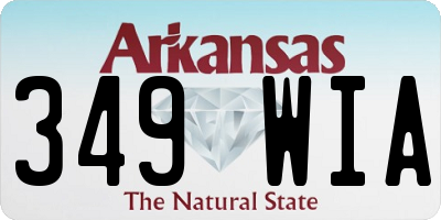 AR license plate 349WIA